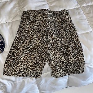 Leopard biker shorts